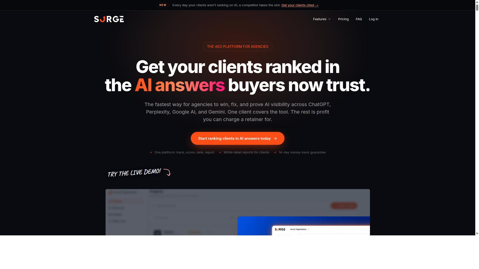 Surgegraph website