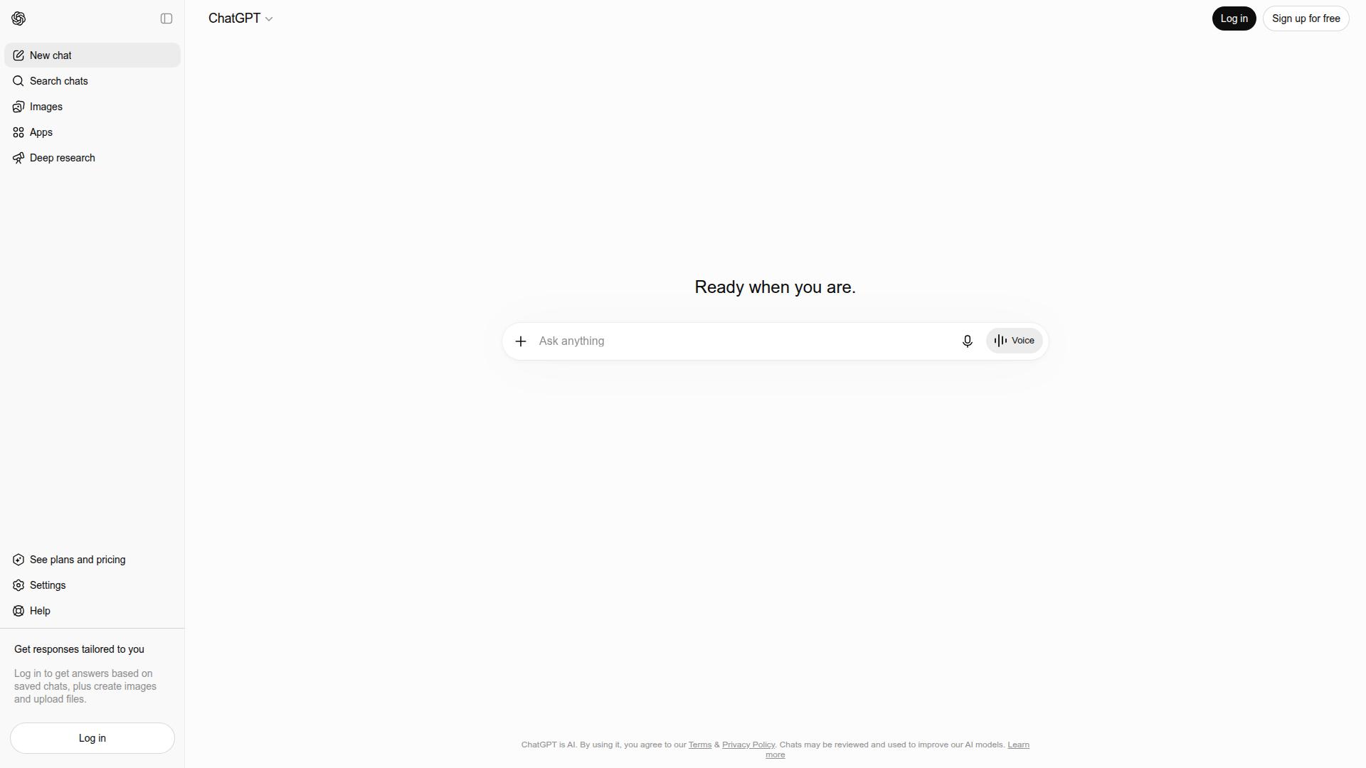 ChatGPT website