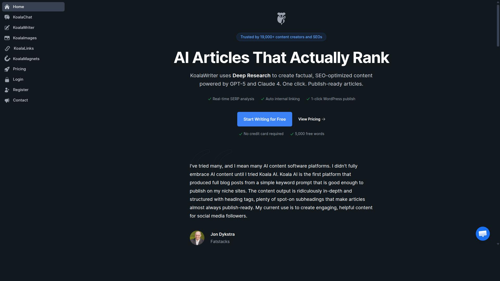 Journalist AI website
